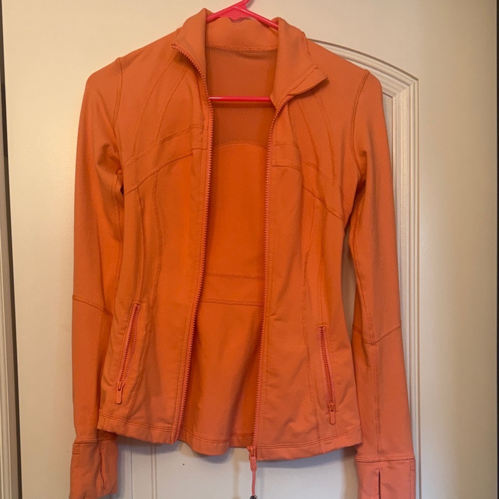 Women’s Zip-Front Utility Jacket in Bright Orange